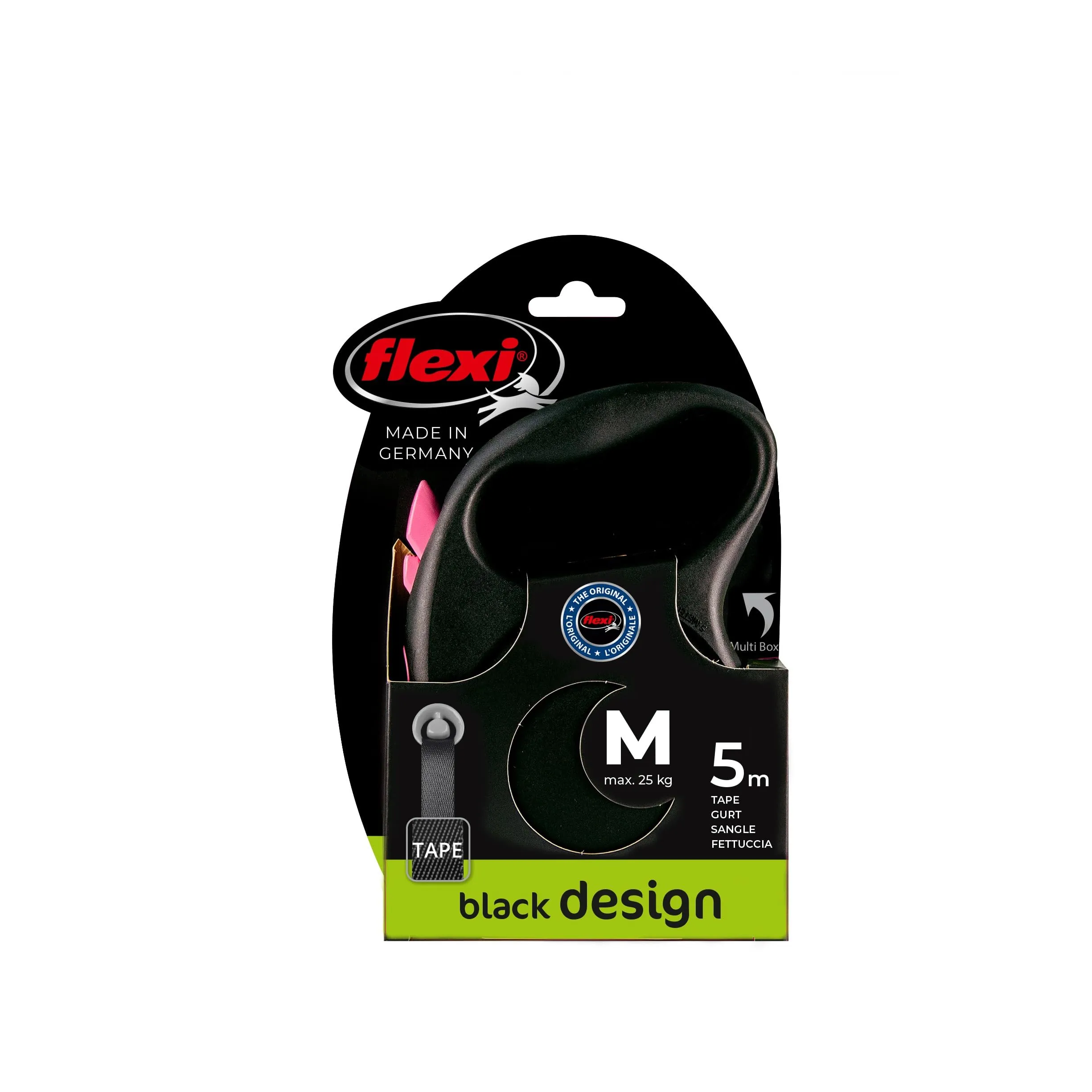 Flexi Nastro Strap Design Retractable Dog Leash, Medium (5m), Pink - immagine 2