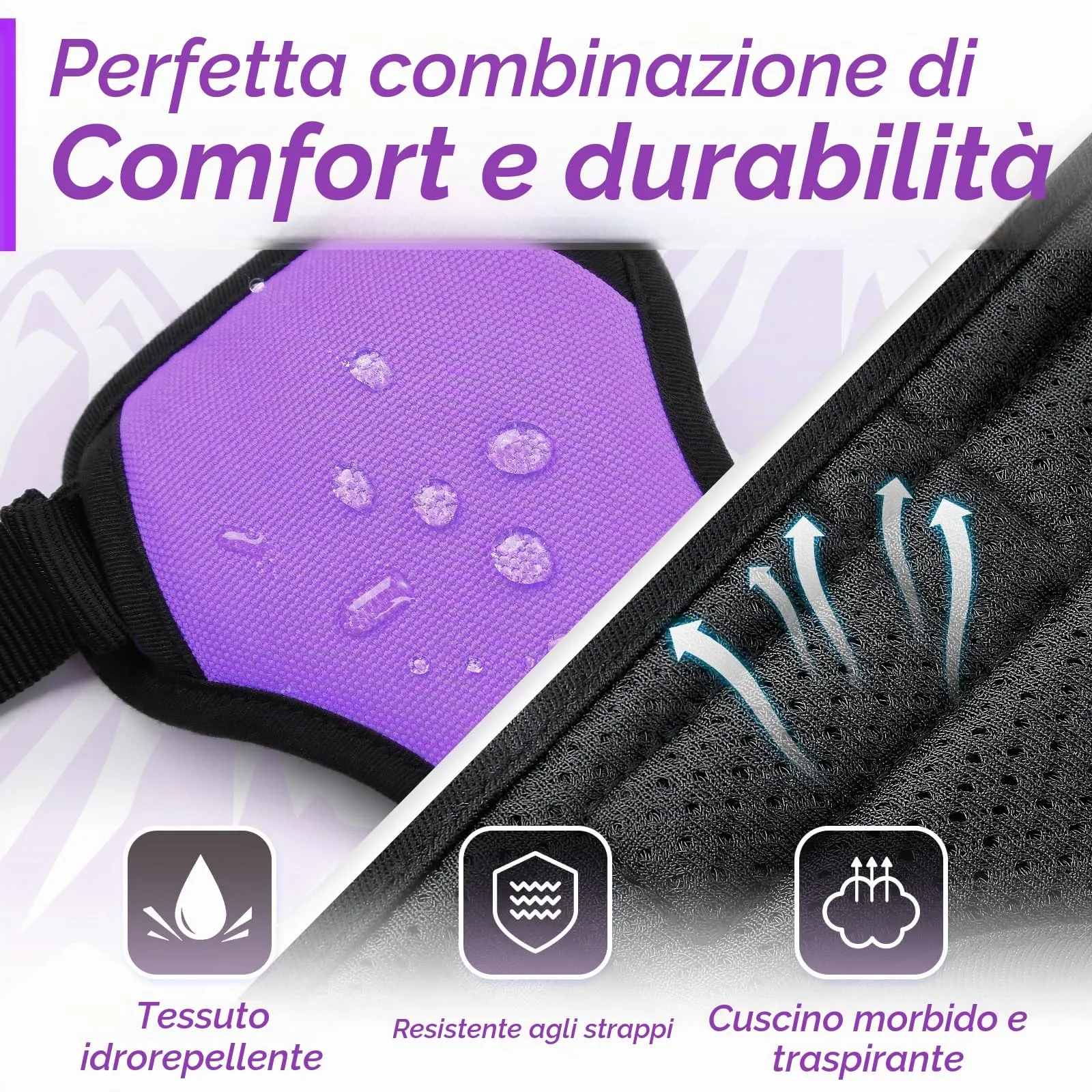 Eagloo Pettorina Cane ad H Anti Tiro, Viola, Taglia L - immagine 7