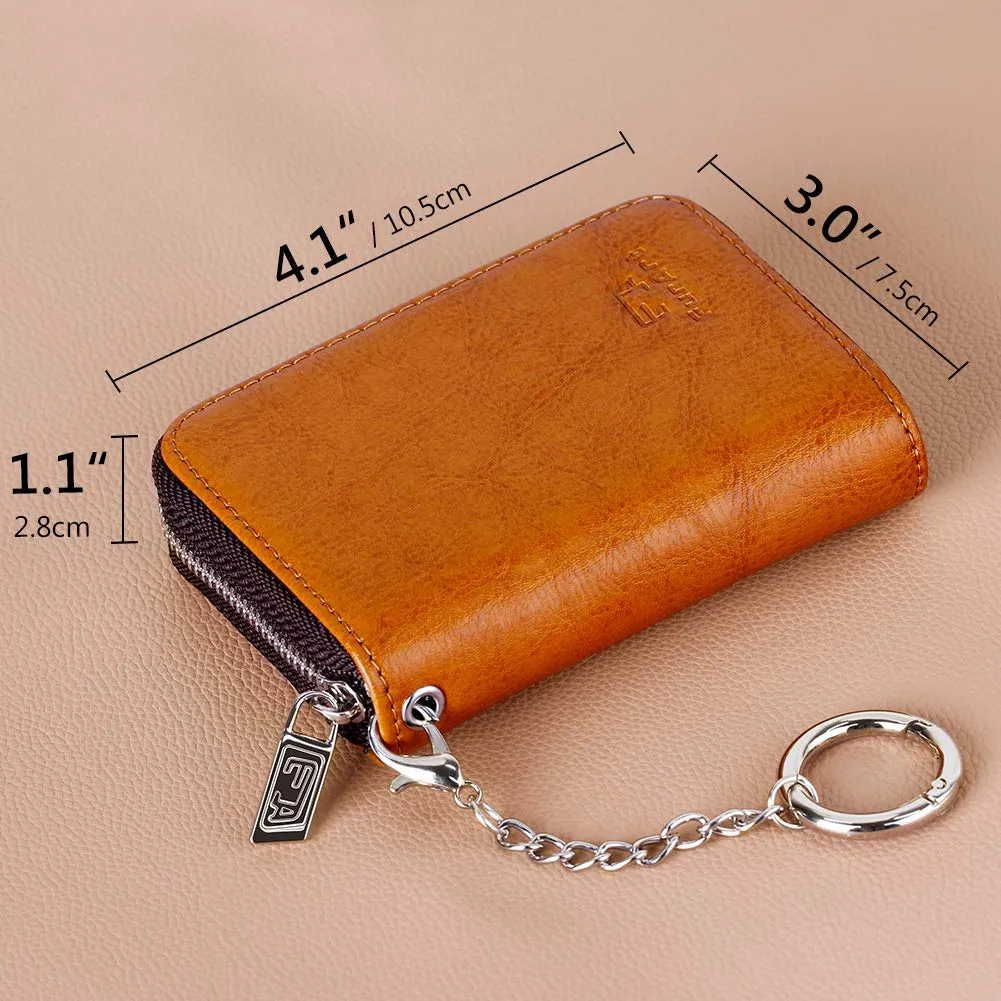 FurArt Porta Carte di Credito con Cerniera e Blocco RFID per Donna e Uomo - immagine 4