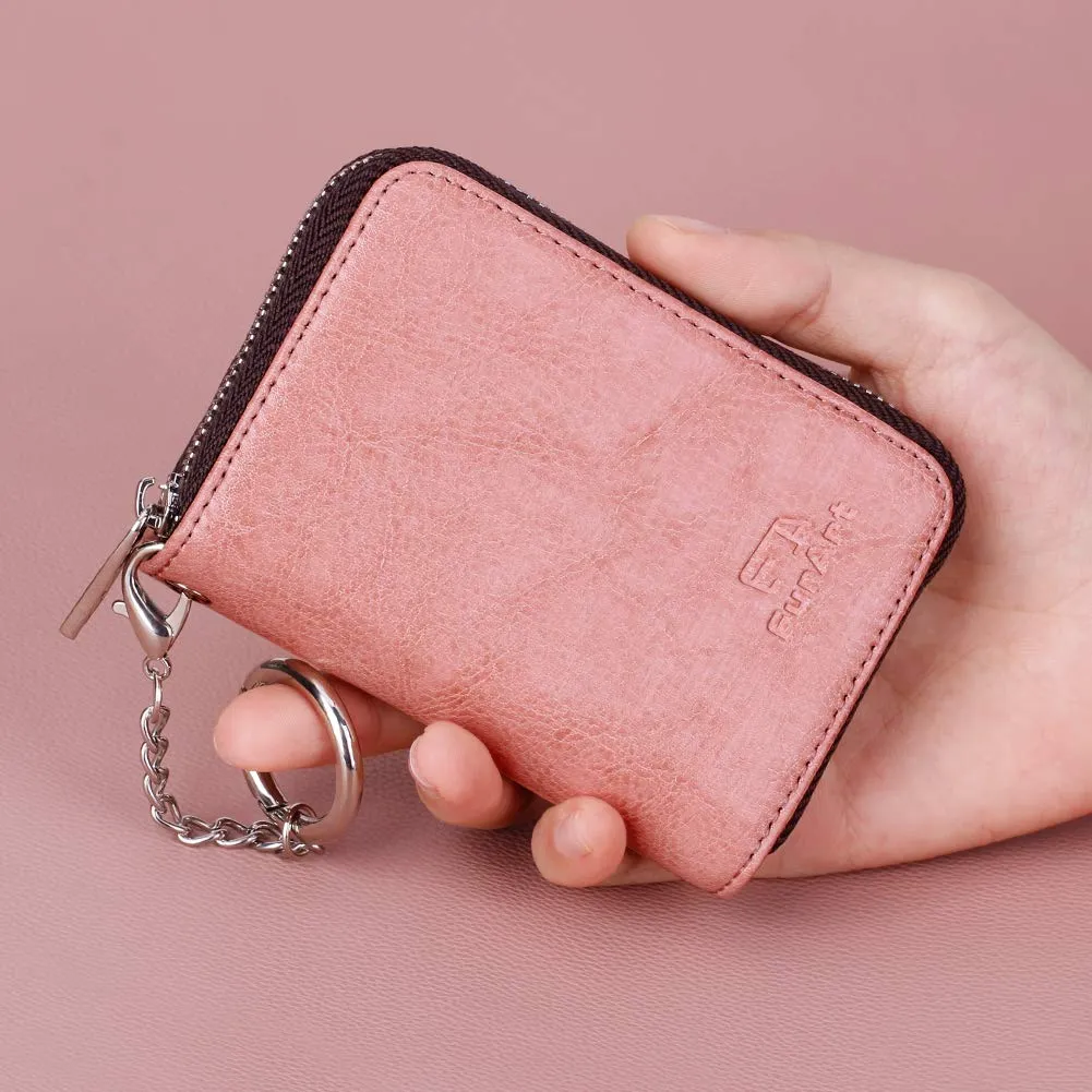 FurArt Porta Carte di Credito con Cerniera e Blocco RFID per Donna e Uomo - immagine 4