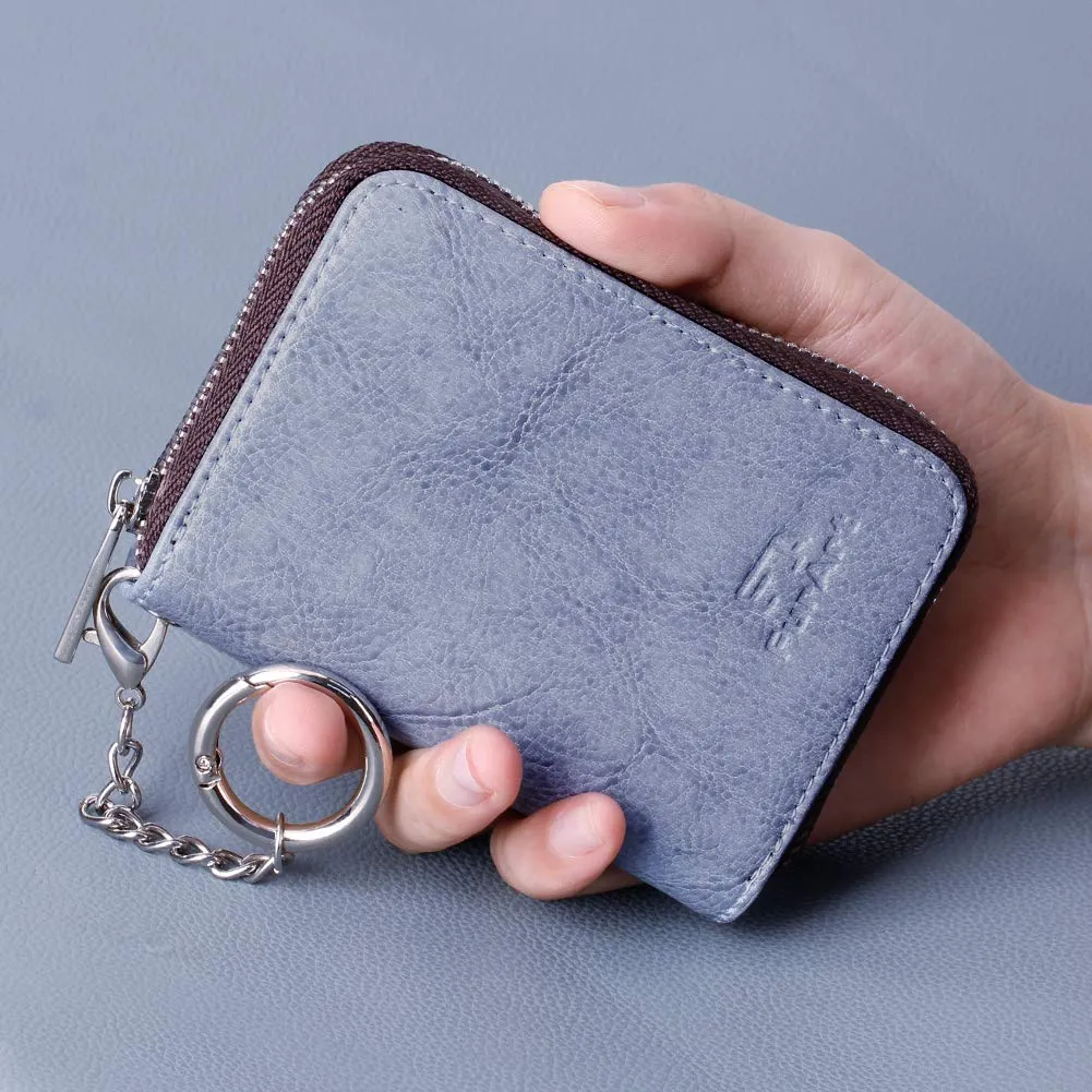FurArt Porta Carte di Credito con Blocco RFID e Cerniera per Donna e Uomo - immagine 4