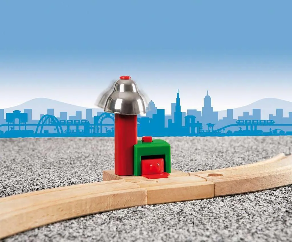 BRIO World Segnale Magnetico con Campana Accessorio Ferrovia in Legno - immagine 2