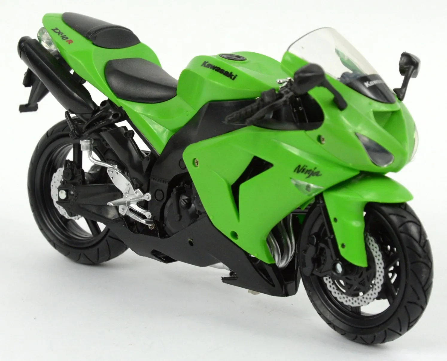 NewRay 42443 A Kawasaki ZX 10 R / Honda CBR Miniature Vehicle, 1:12 Scale, Green/Black - immagine 2