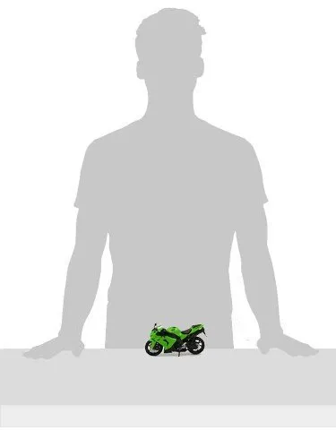 NewRay 42443 A Kawasaki ZX 10 R / Honda CBR Miniature Vehicle, 1:12 Scale, Green/Black - immagine 5