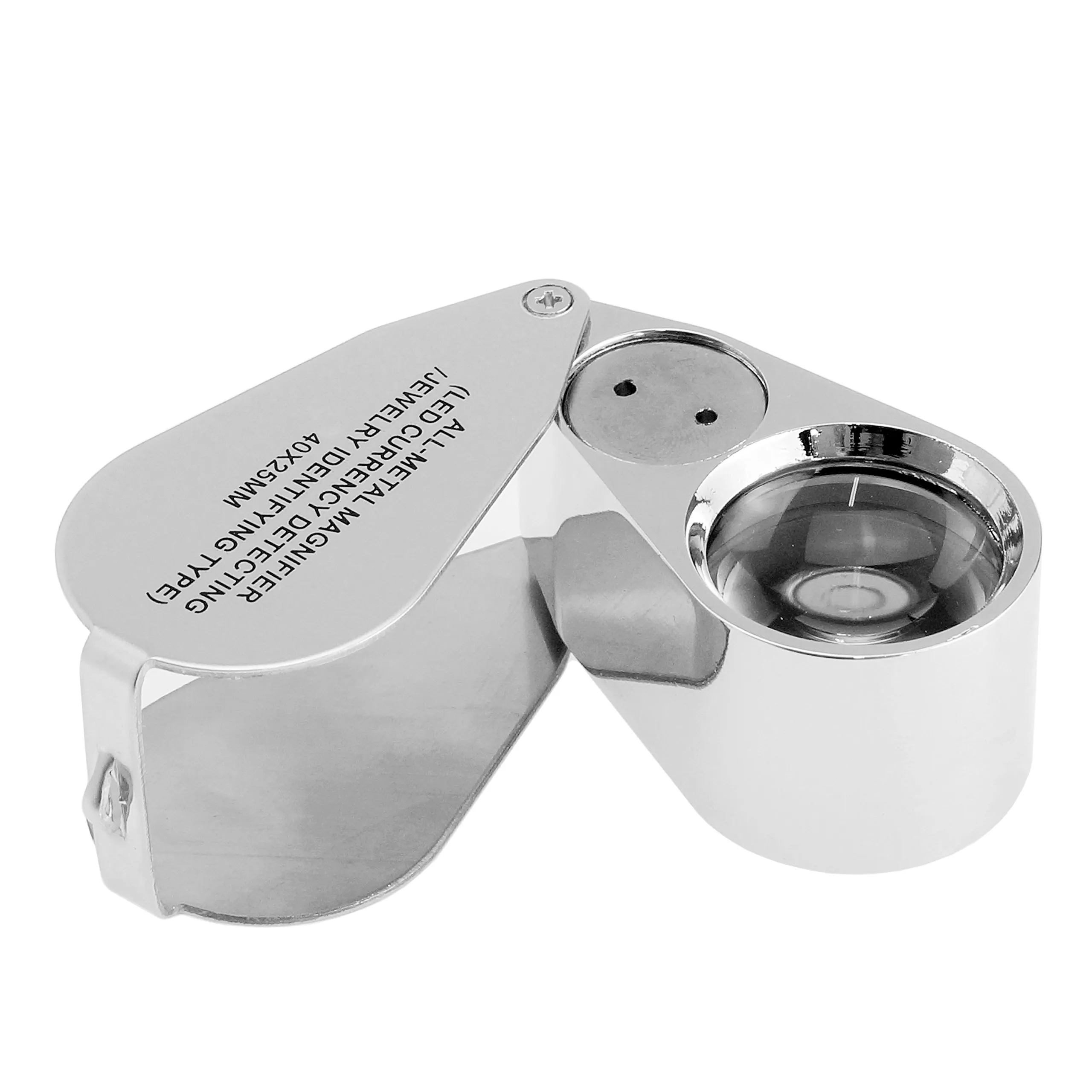 Kare & Kind Lente di Ingrandimento da Gioielliere 40X con LED e UV, Metallo e Vetro Ottico - immagine 1