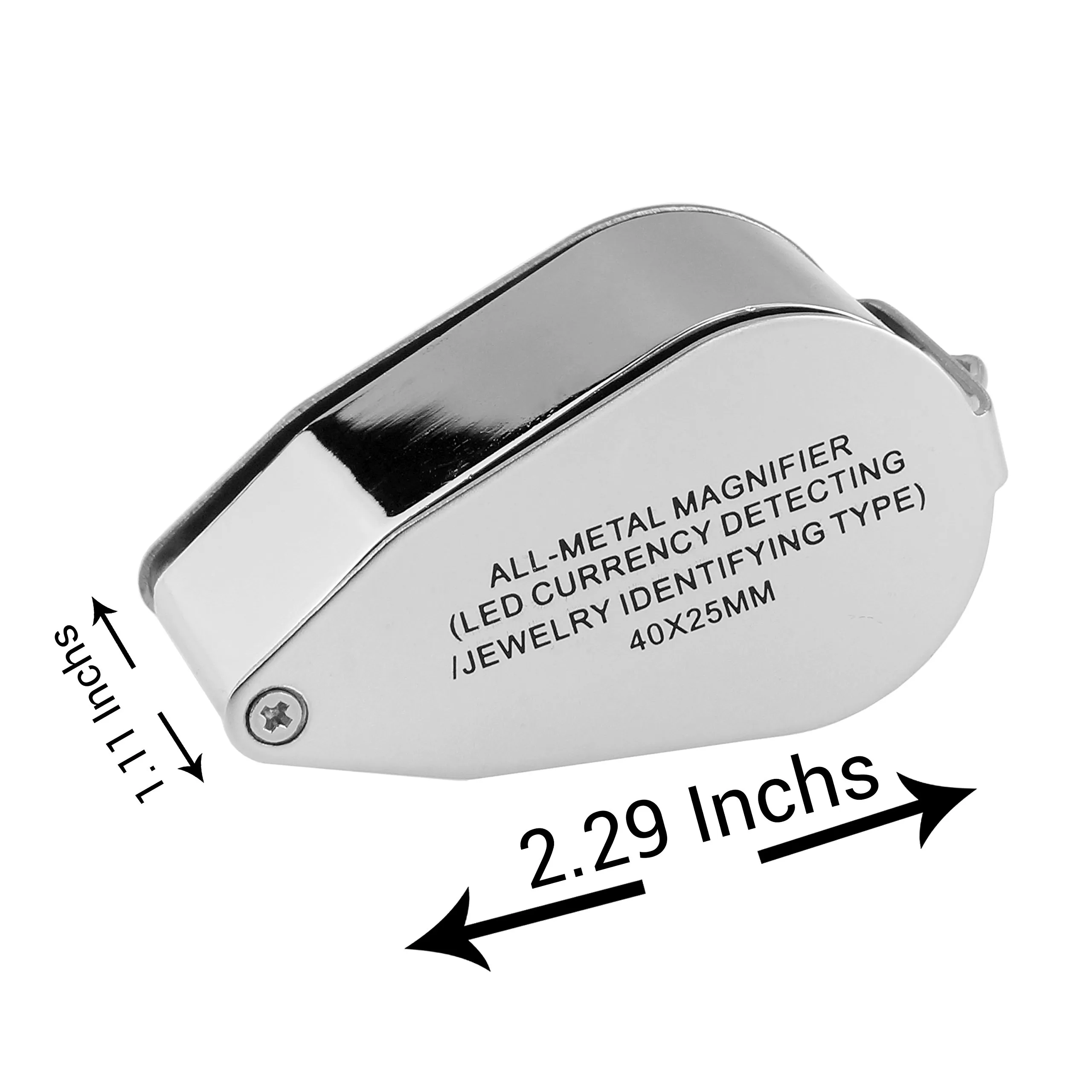 Kare & Kind Lente di Ingrandimento da Gioielliere 40X con LED e UV, Metallo e Vetro Ottico - immagine 5