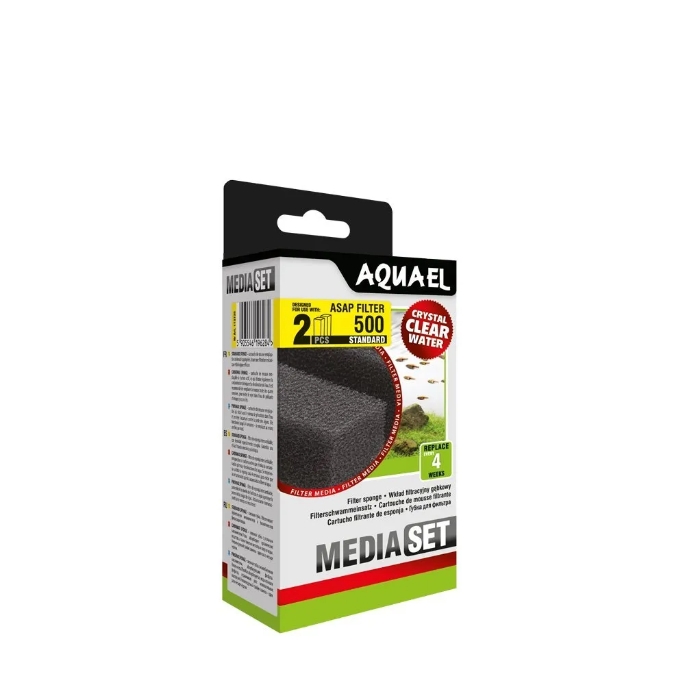 Aquael Spugne in Schiuma per Filtri Acquari Standard ASAP 500, Confezione da 2 - immagine 2