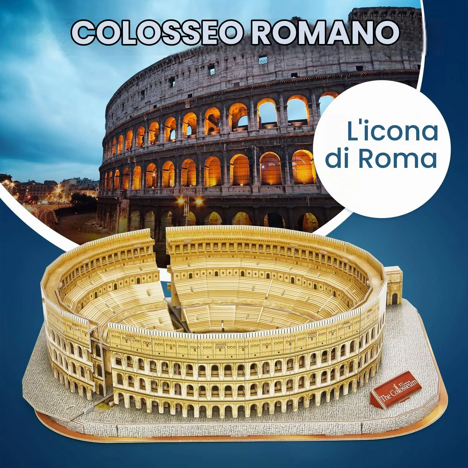 CubicFun Puzzle 3D Colosseo Romano, Modello Architettura 131 Pezzi - immagine 2