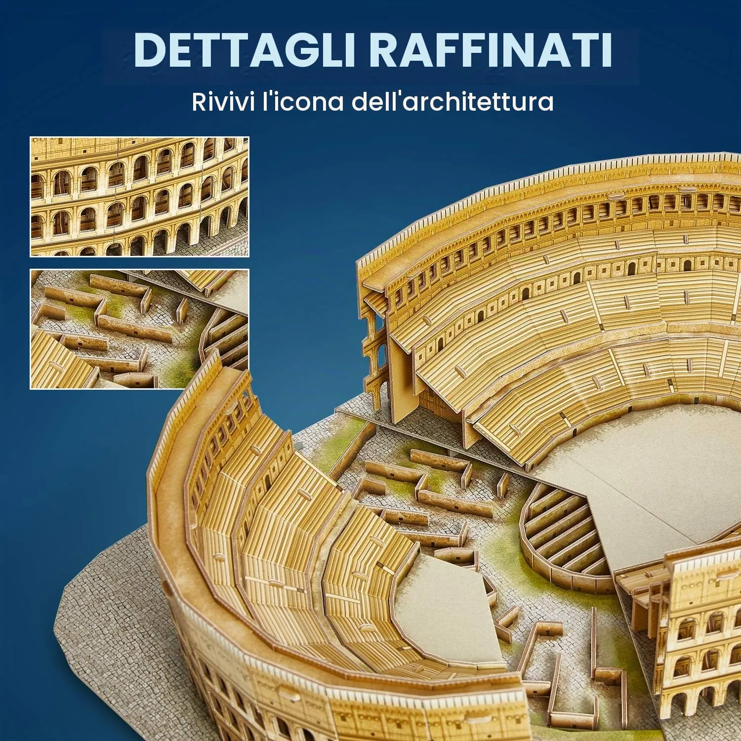 CubicFun Puzzle 3D Colosseo Romano, Modello Architettura 131 Pezzi - immagine 5