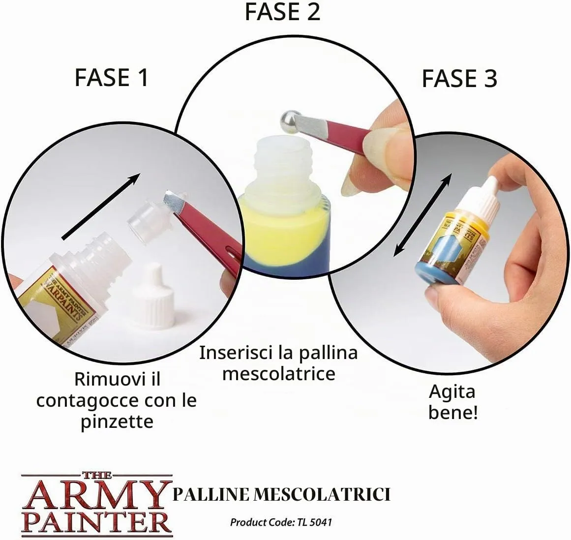 The Army Painter Mixing Balls, 100 pezzi, 5,5 mm, acciaio inox - immagine 3
