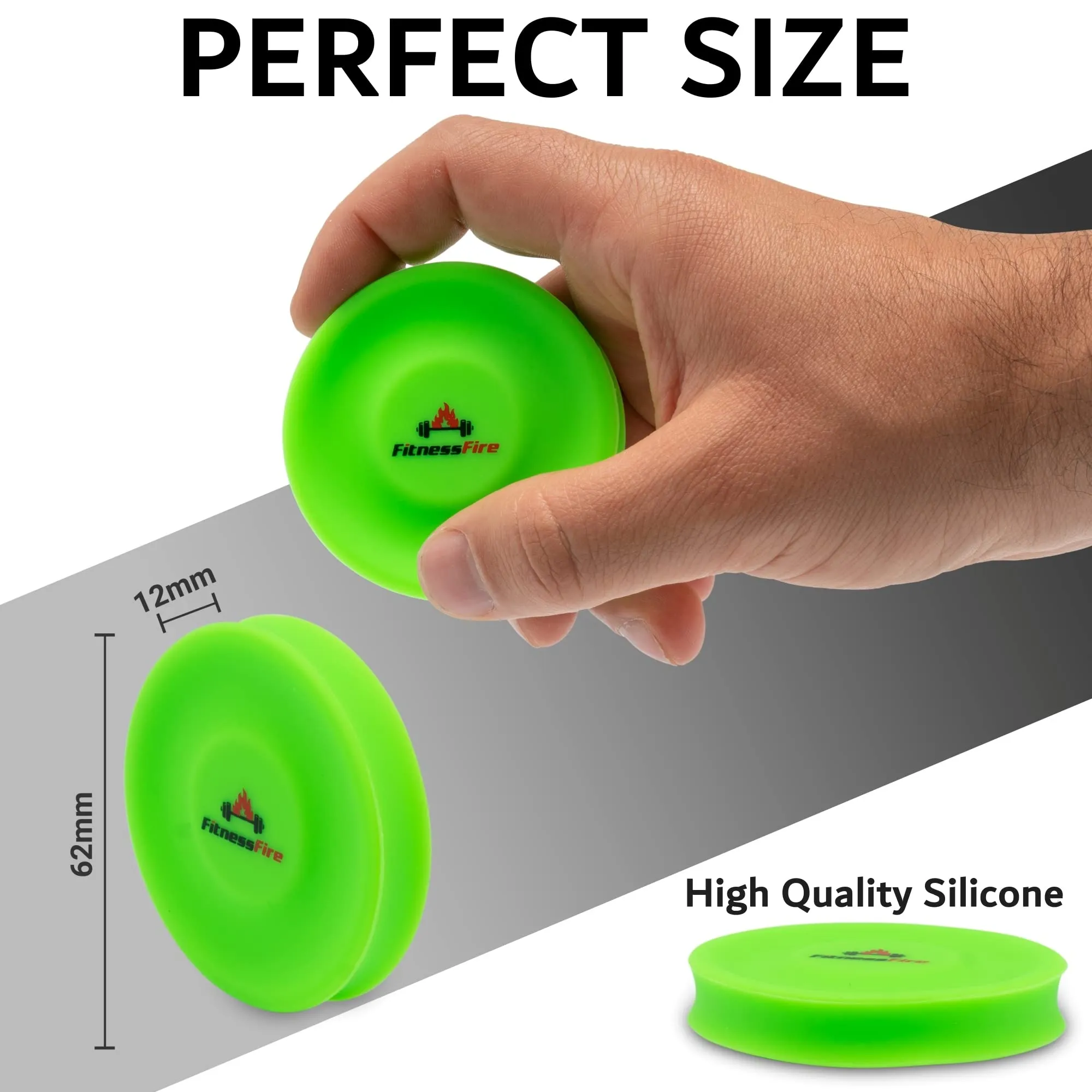 FitnessFire Set di 3 Mini Frisbee (Verde) - immagine 3