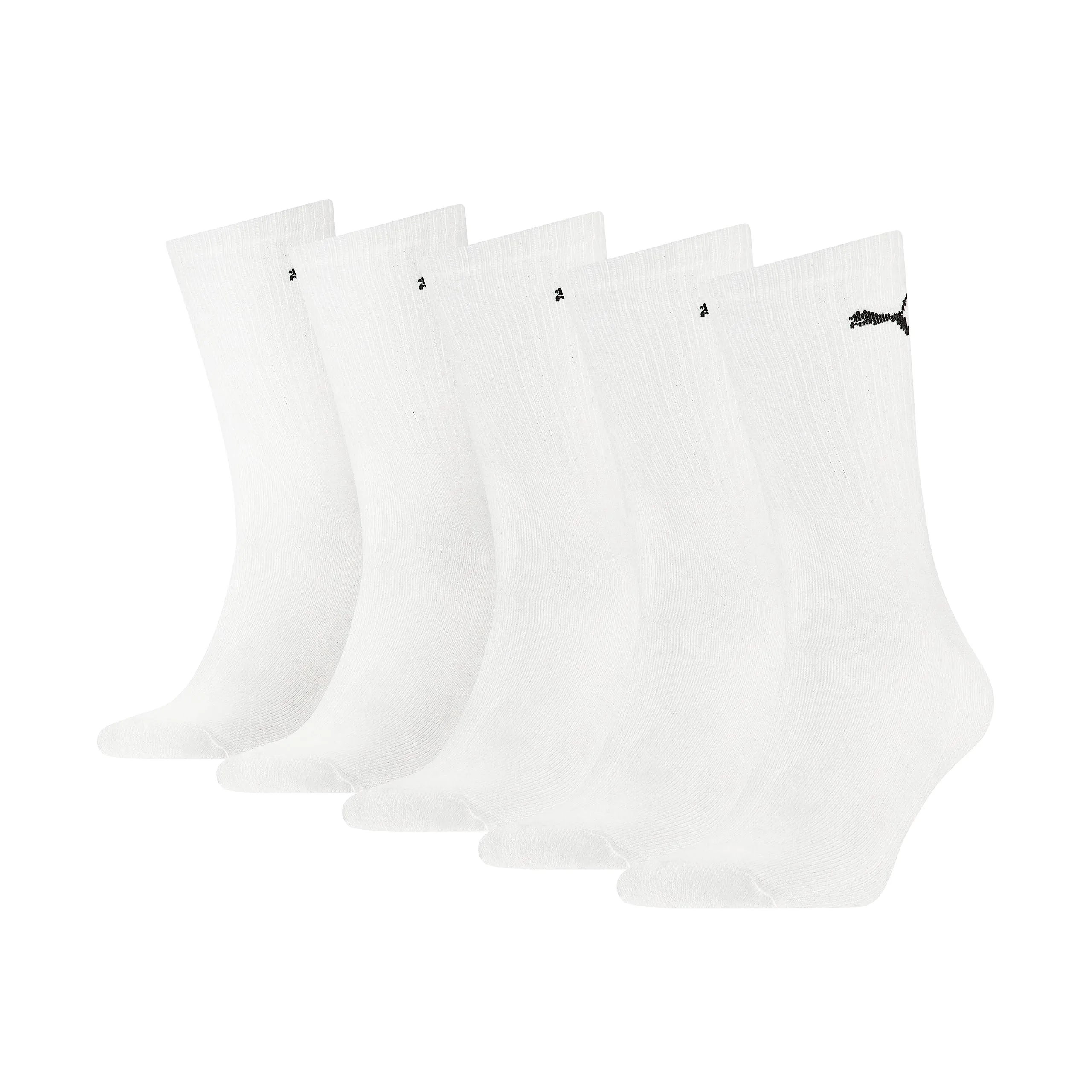 PUMA Crew Socks, Unisex Adult, White, 47-49 (Pack of 5) - immagine 1
