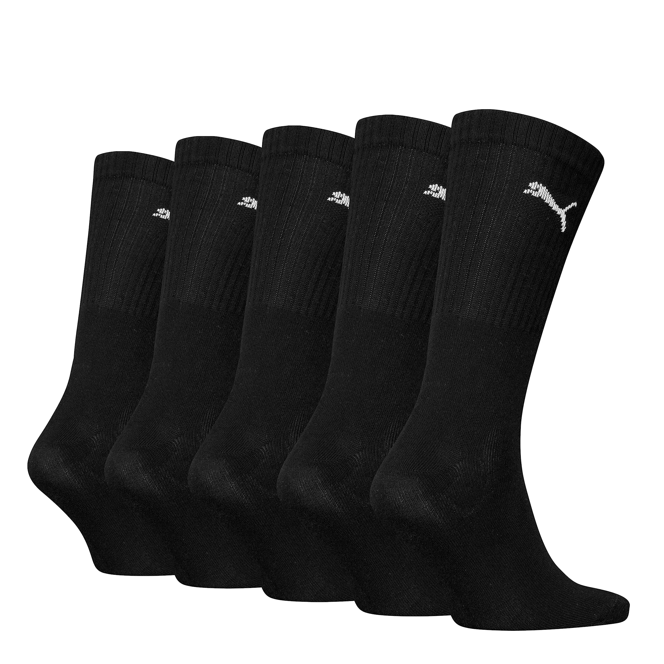 PUMA Crew Socks, Unisex Adult, Black, 39-42 (Pack of 5) - immagine 2
