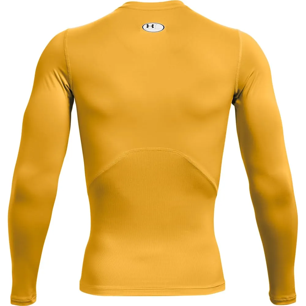 Under Armour HeatGear Compression Long-Sleeve T-Shirt, Steeltown Gold/Nero, 3XL Men's - immagine 6