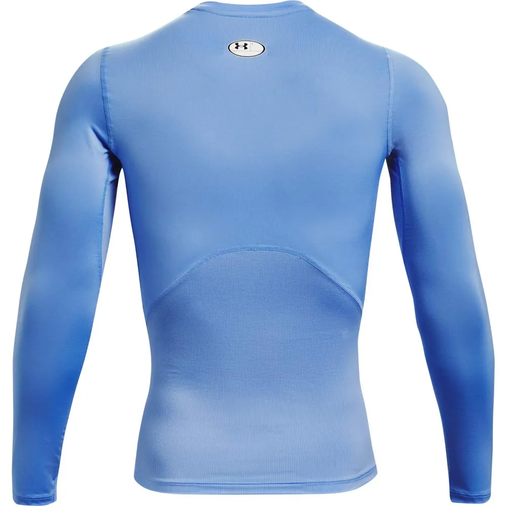 Under Armour HeatGear Maglietta a Compressione a Maniche Lunghe Uomo, Blu Carolina (475)/Bianco, S Tall - immagine 3