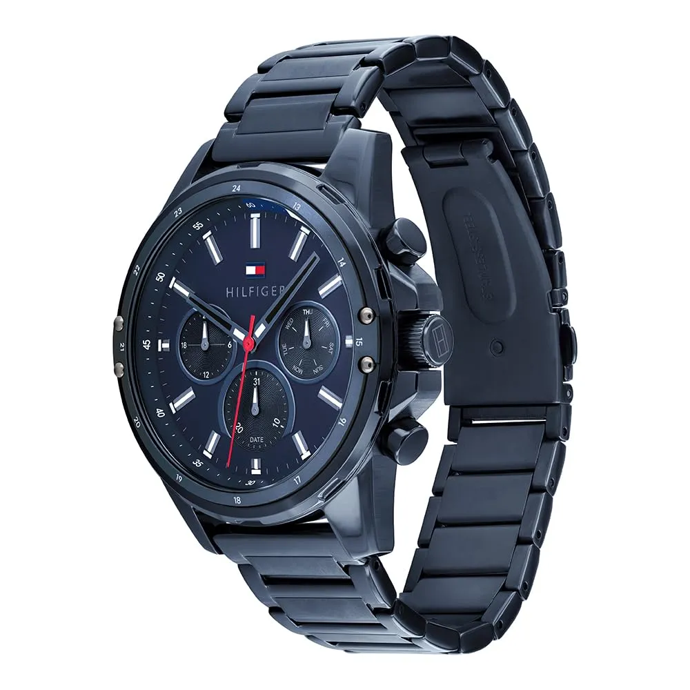Tommy Hilfiger 1791789 Orologio Multifunzione Analogico da Uomo in Acciaio Inossidabile Navy - immagine 2