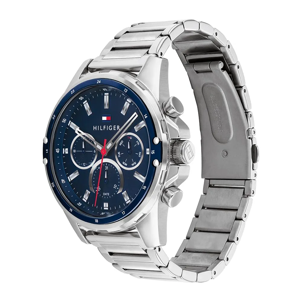 Tommy Hilfiger 1791788 Orologio Multifunzione Analogico da Uomo 45 mm Argento - immagine 2