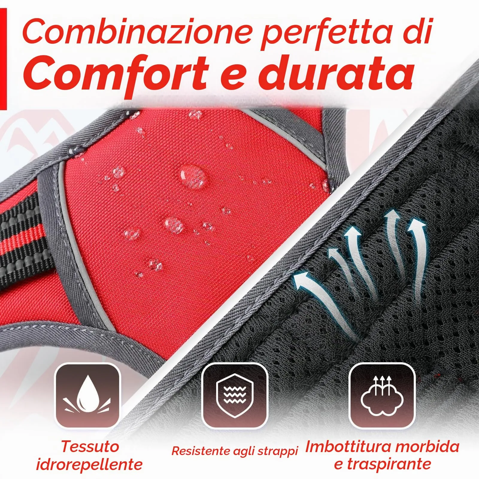 Eagloo Pettorina Cane ad H Anti Tiro, Rossa, Taglia S - immagine 7