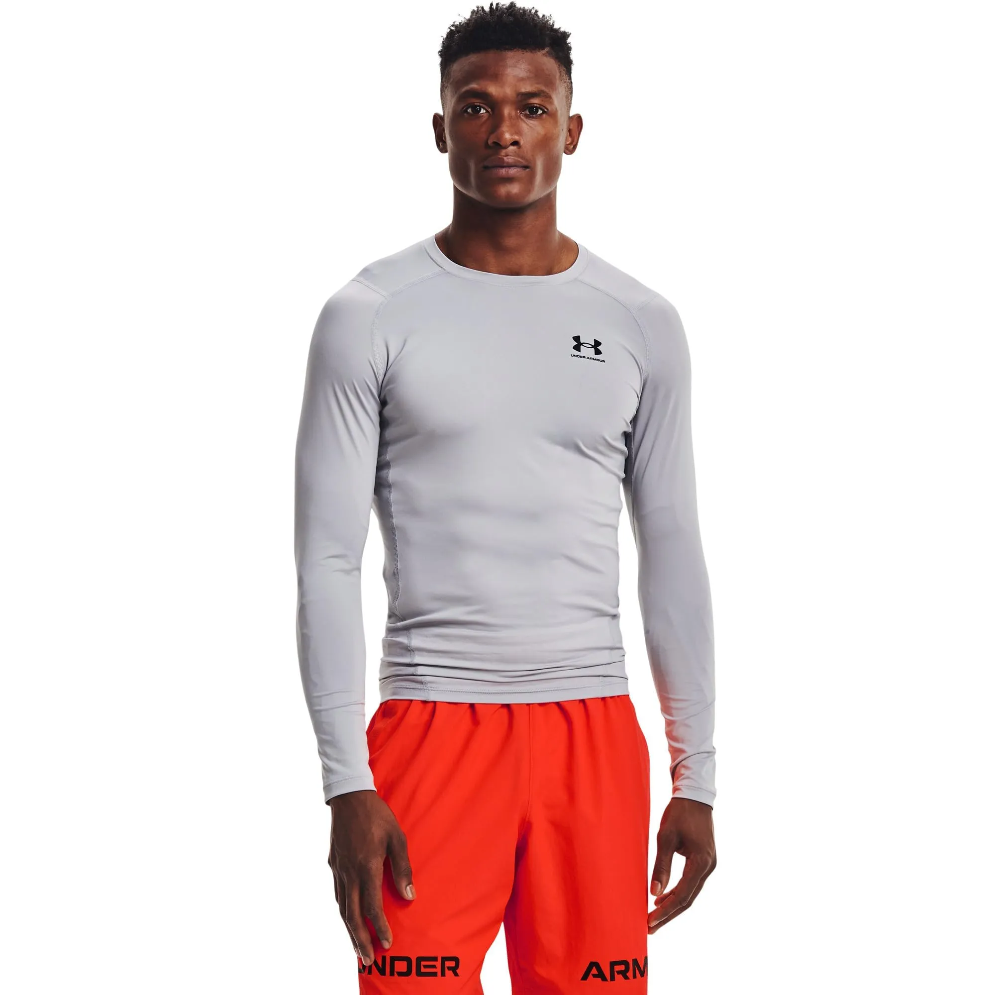Under Armour HeatGear Maglietta a Compressione a Maniche Lunghe da Uomo, Grigio Mod/Nero, M - immagine 1