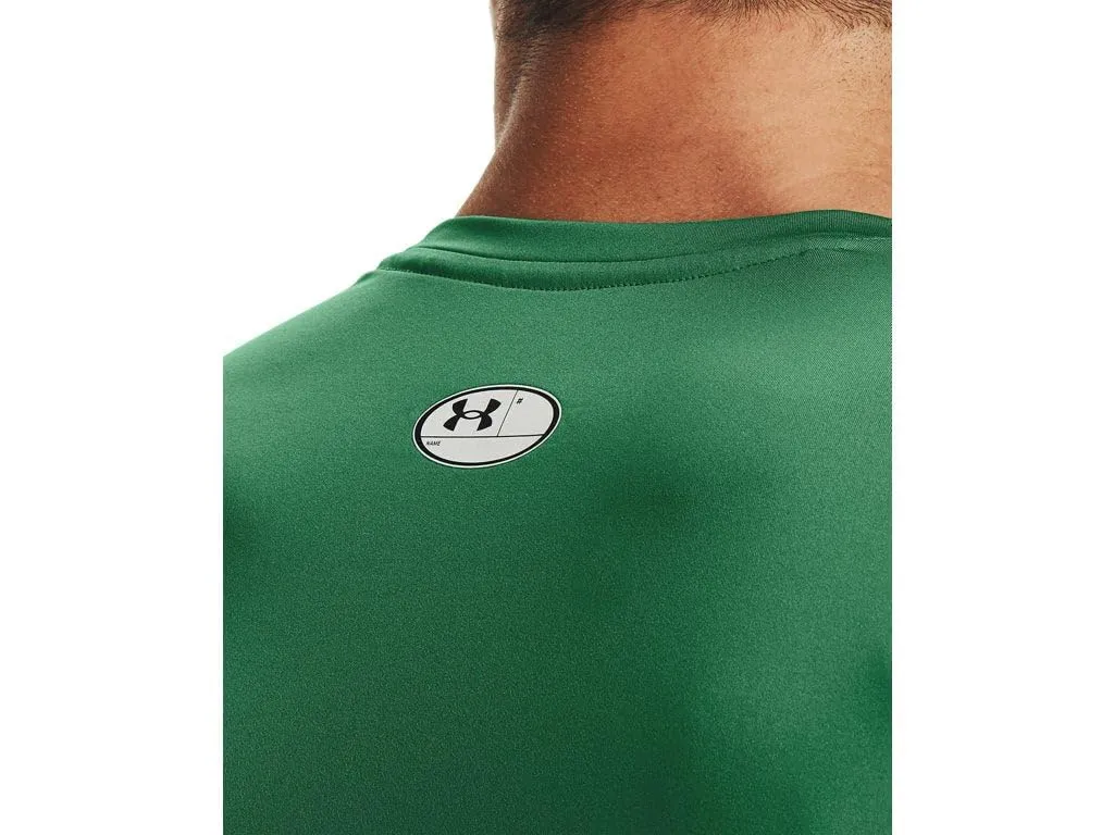 Under Armour UA HG Armour Comp LS Men's Long Sleeve Sport Shirt - Team Kelly Green/White, XL - immagine 7