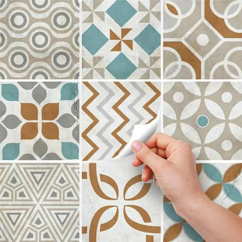 RE-COVERTILES Adesivi Piastrelle in PVC per Cucina e Bagno, 24 Pz 10x10 cm, PS00205 - immagine 2