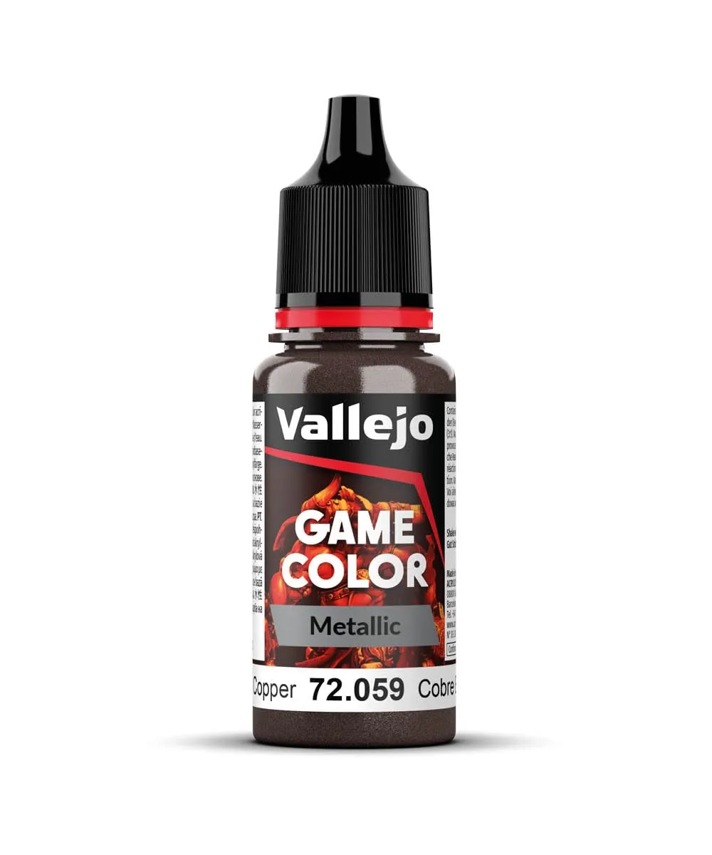 Vallejo Game Color Acrylic Paint Hammered Copper, 17 ml - immagine 1