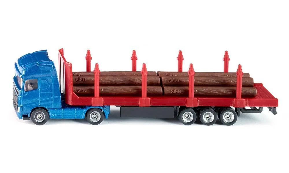 Siku 1659 Camion per trasporto legname, 1:87, Blu/Rosso - immagine 1