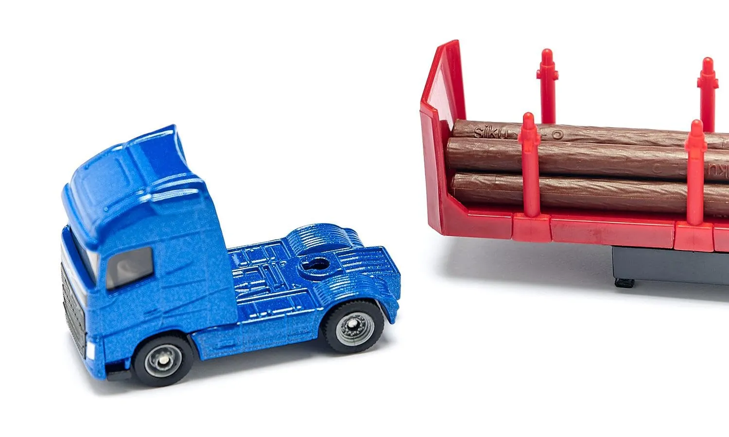 Siku 1659 Camion per trasporto legname, 1:87, Blu/Rosso - immagine 2