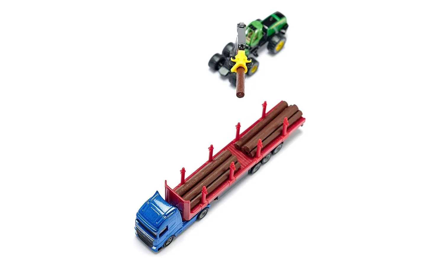 Siku 1659 Camion per trasporto legname, 1:87, Blu/Rosso - immagine 3