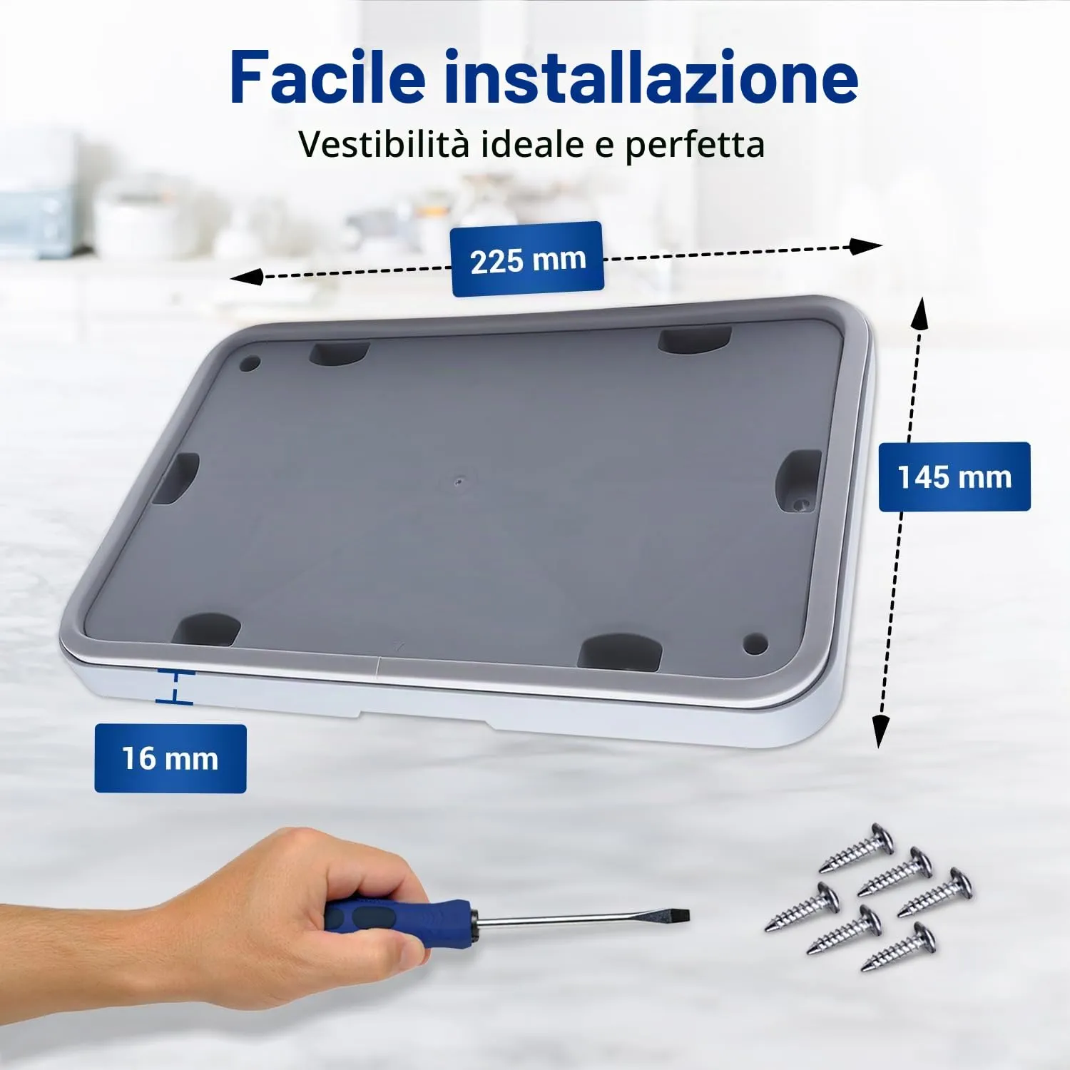 VIOKS Sportello per Manutenzione per Asciugatrici Bosch e Siemens Kit Riparazione con 6 Viti V-36203 - immagine 4