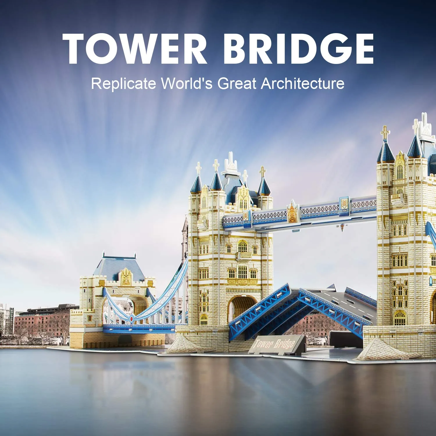 CubicFun Puzzle 3D Tower Bridge Londra con National Geographic Libretto Fotografico, 120 Pezzi - immagine 2