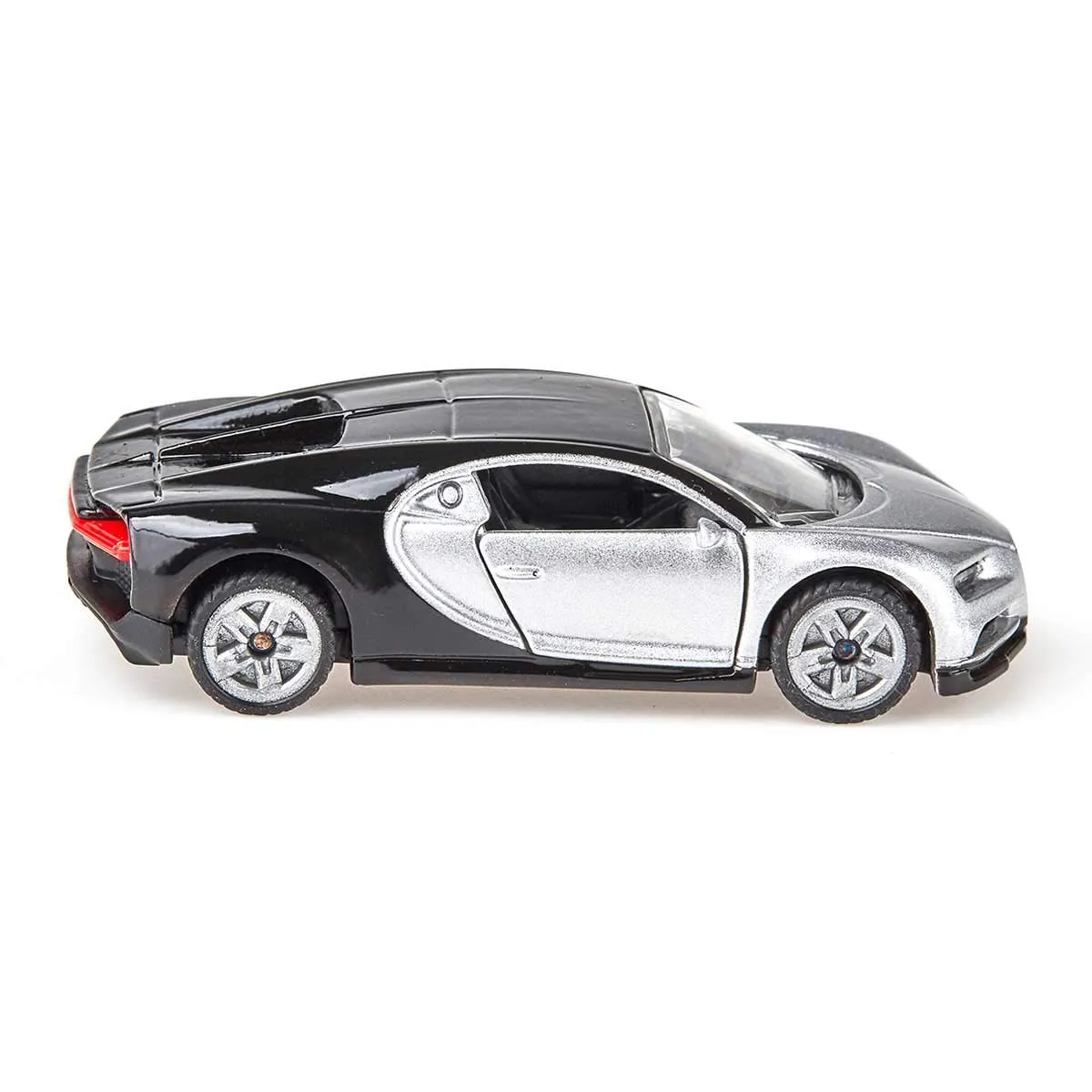 Siku 1508 Bugatti Chiron, Auto Sportiva in Metallo e Plastica, Argento e Nero, Portiere Apribili - immagine 2