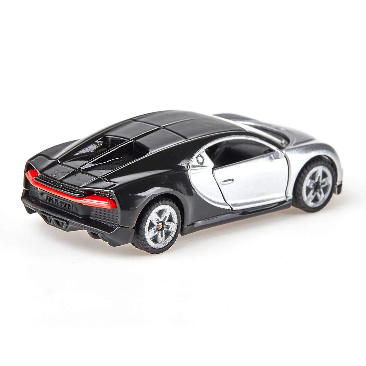 Siku 1508 Bugatti Chiron, Auto Sportiva in Metallo e Plastica, Argento e Nero, Portiere Apribili - immagine 4