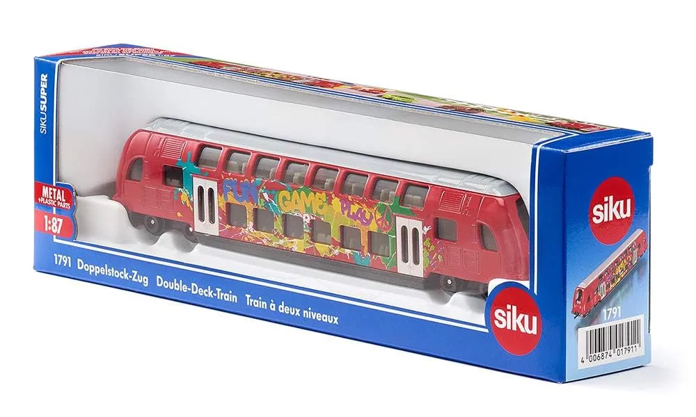 Siku 1791 Treno a due piani, 1:87, Rosso - immagine 2