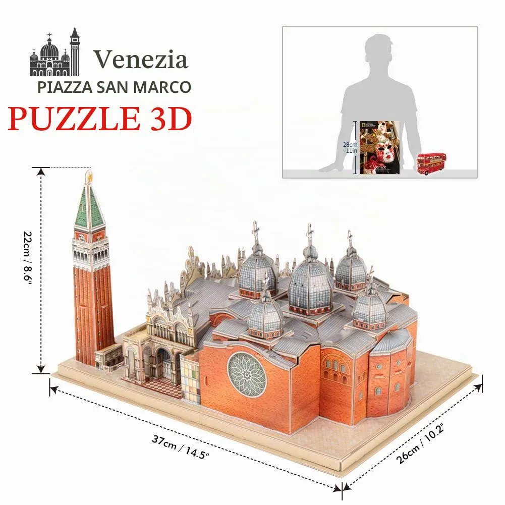 CubicFun National Geographic 3D Puzzle Piazza di San Marco, 107 Pieces - immagine 2