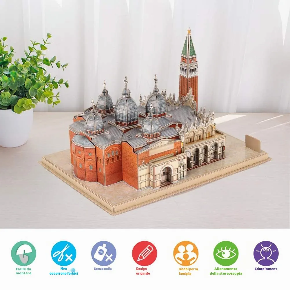 CubicFun National Geographic 3D Puzzle Piazza di San Marco, 107 Pieces - immagine 5