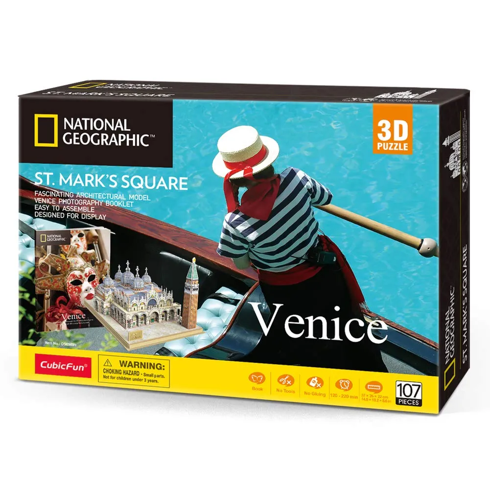 CubicFun National Geographic 3D Puzzle Piazza di San Marco, 107 Pieces - immagine 7