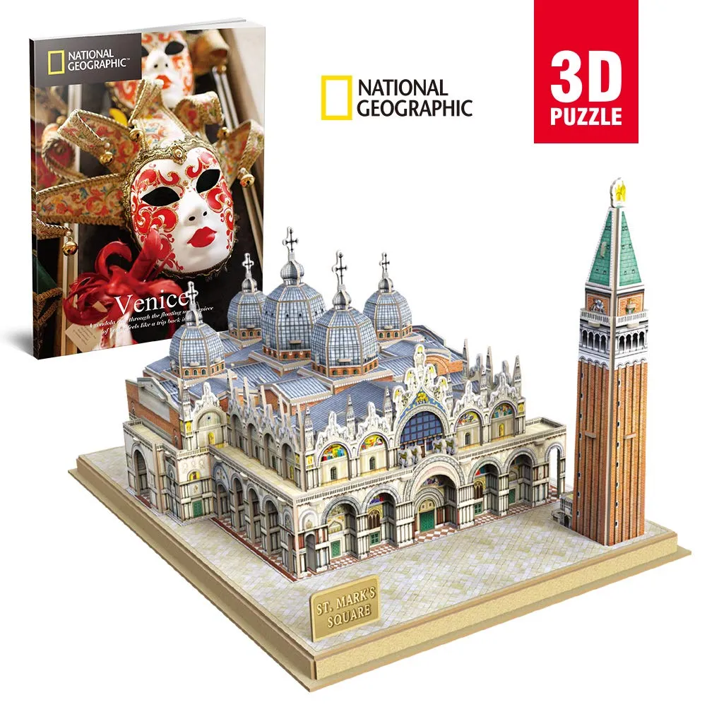 CubicFun National Geographic 3D Puzzle Piazza di San Marco, 107 Pieces - immagine 8