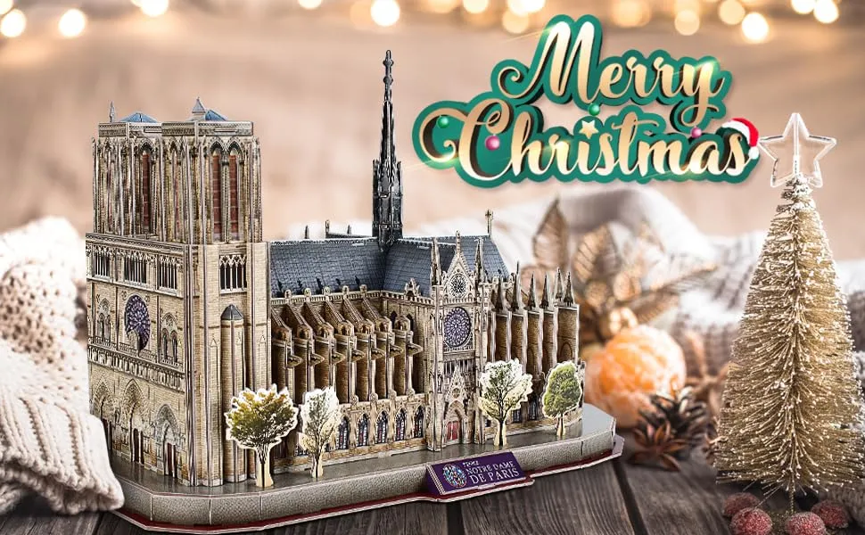 CubicFun Puzzle 3D Notre Dame Paris, Modello Architettura 128 Pezzi - immagine 9
