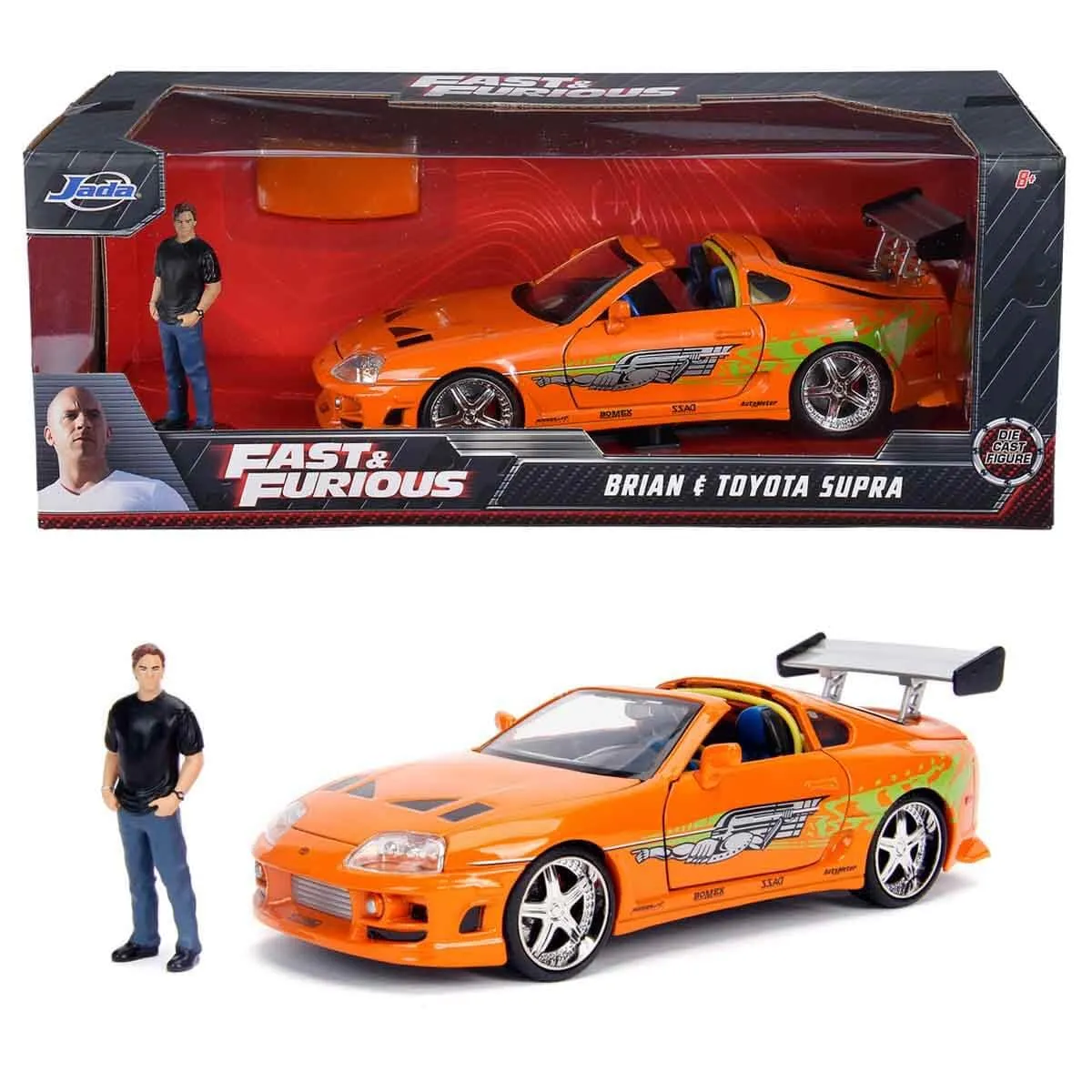 Jada Fast and Furious Toyota Supra 1955 Brian O'Conner 1:24 Die-Cast 253205001 - immagine 1