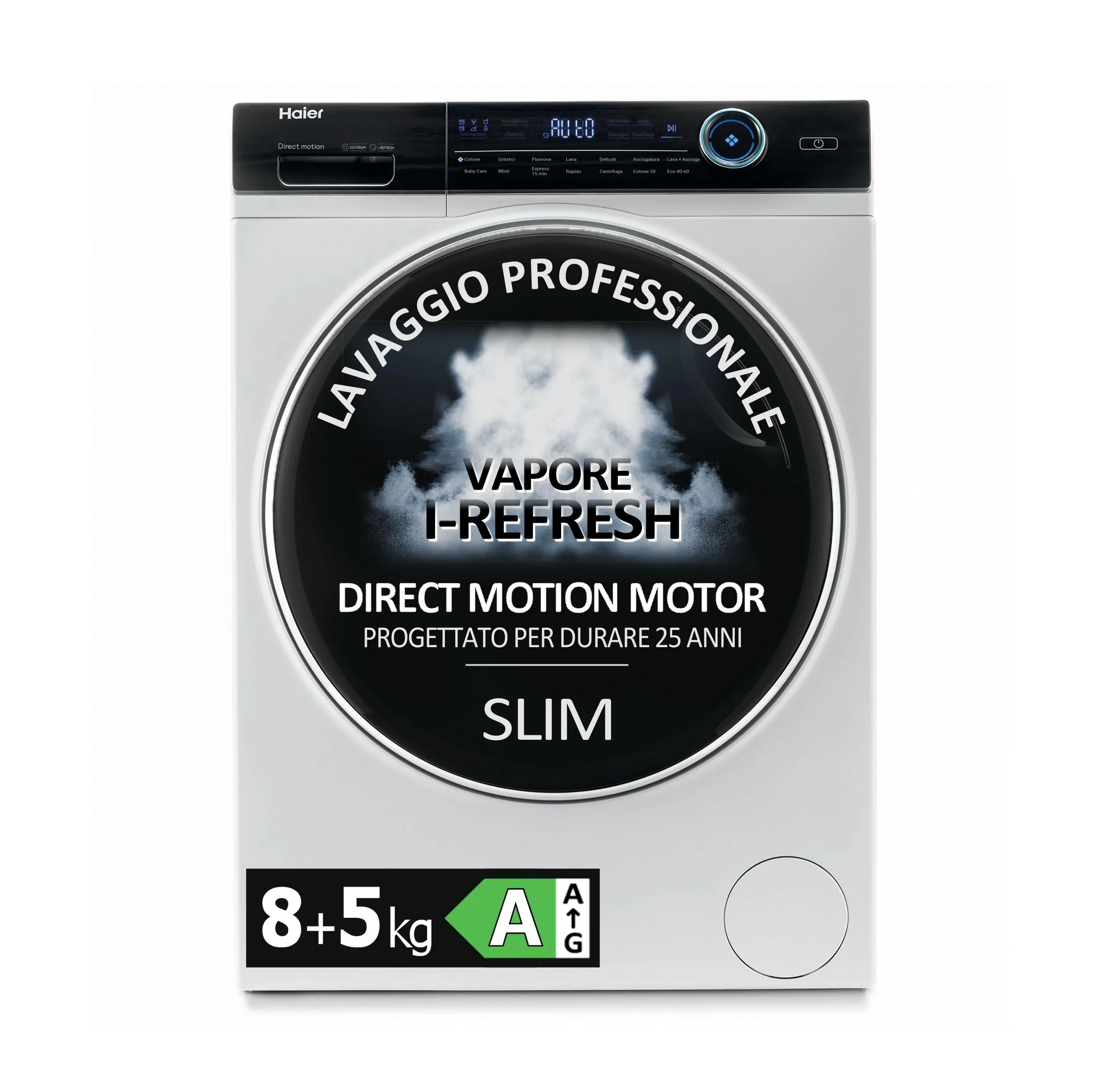 Haier I-Pro Serie 7 Lavasciuga Slim 8+5 Kg HWD80-B14979 Bianca - immagine 1