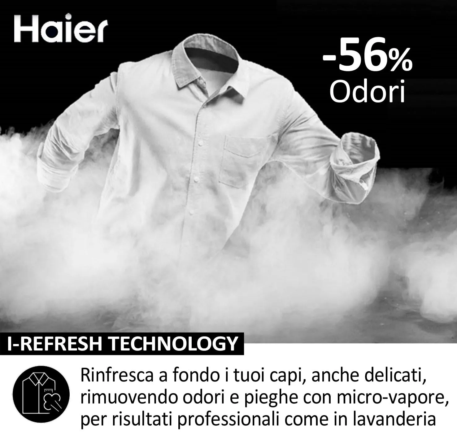 Haier I-Pro Serie 7 Lavasciuga Slim 8+5 Kg HWD80-B14979 Bianca - immagine 4