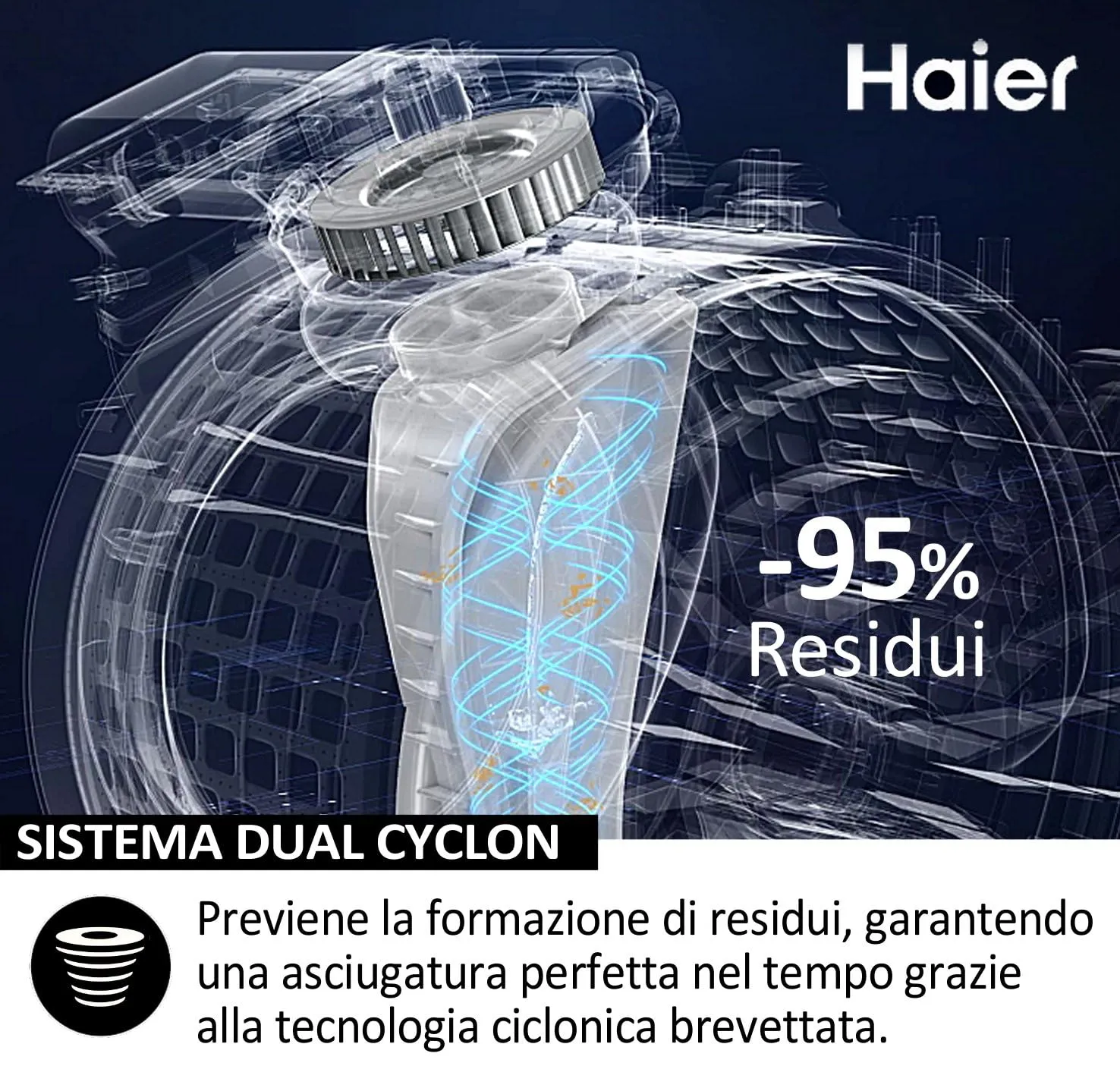 Haier I-Pro Serie 7 Lavasciuga Slim 8+5 Kg HWD80-B14979 Bianca - immagine 5