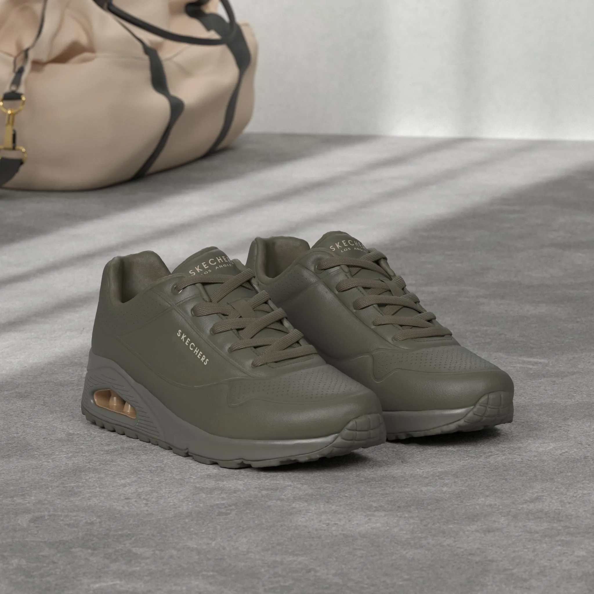 Skechers Uno Stand On Air Scarpe da ginnastica Donna, Olive Durabuck, 35 EU - immagine 3
