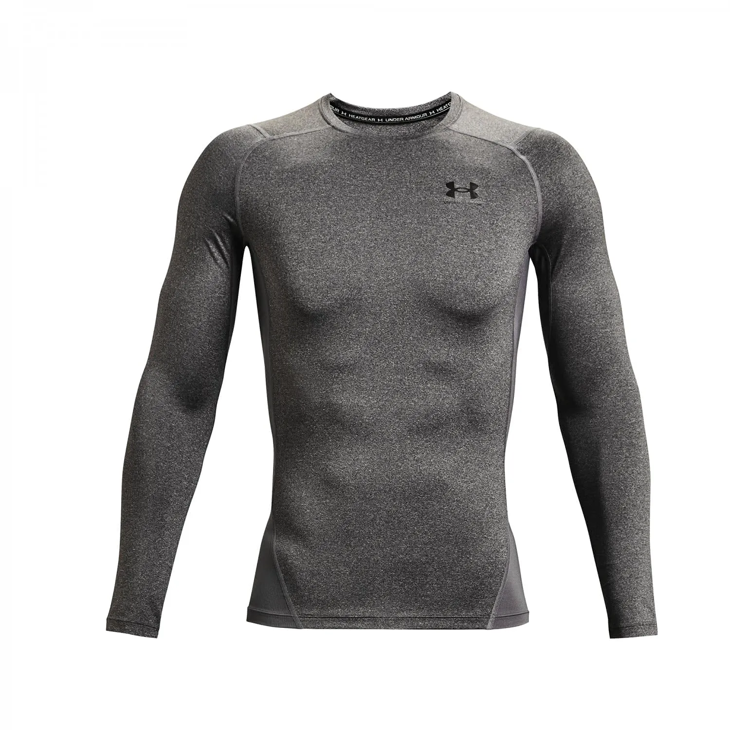 Under Armour UA HG Armour Comp LS Long Sleeve Shirt, Carbon Heather / Black, 4XL Men's - immagine 1