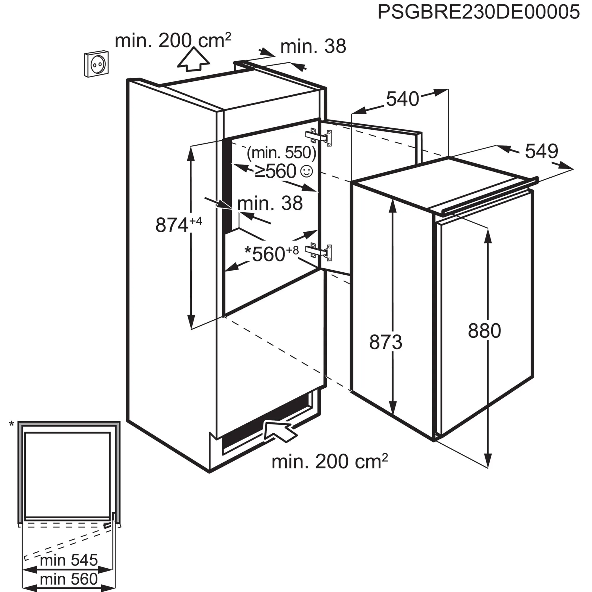 Electrolux LUB3AE88S Congelatore Incasso 98 L LowFrost 34 dB - immagine 5