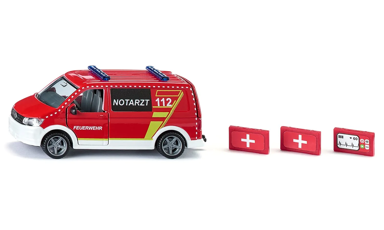 Siku 2116 Ambulanza VW T6, 1:50, Rosso/Bianco - immagine 1