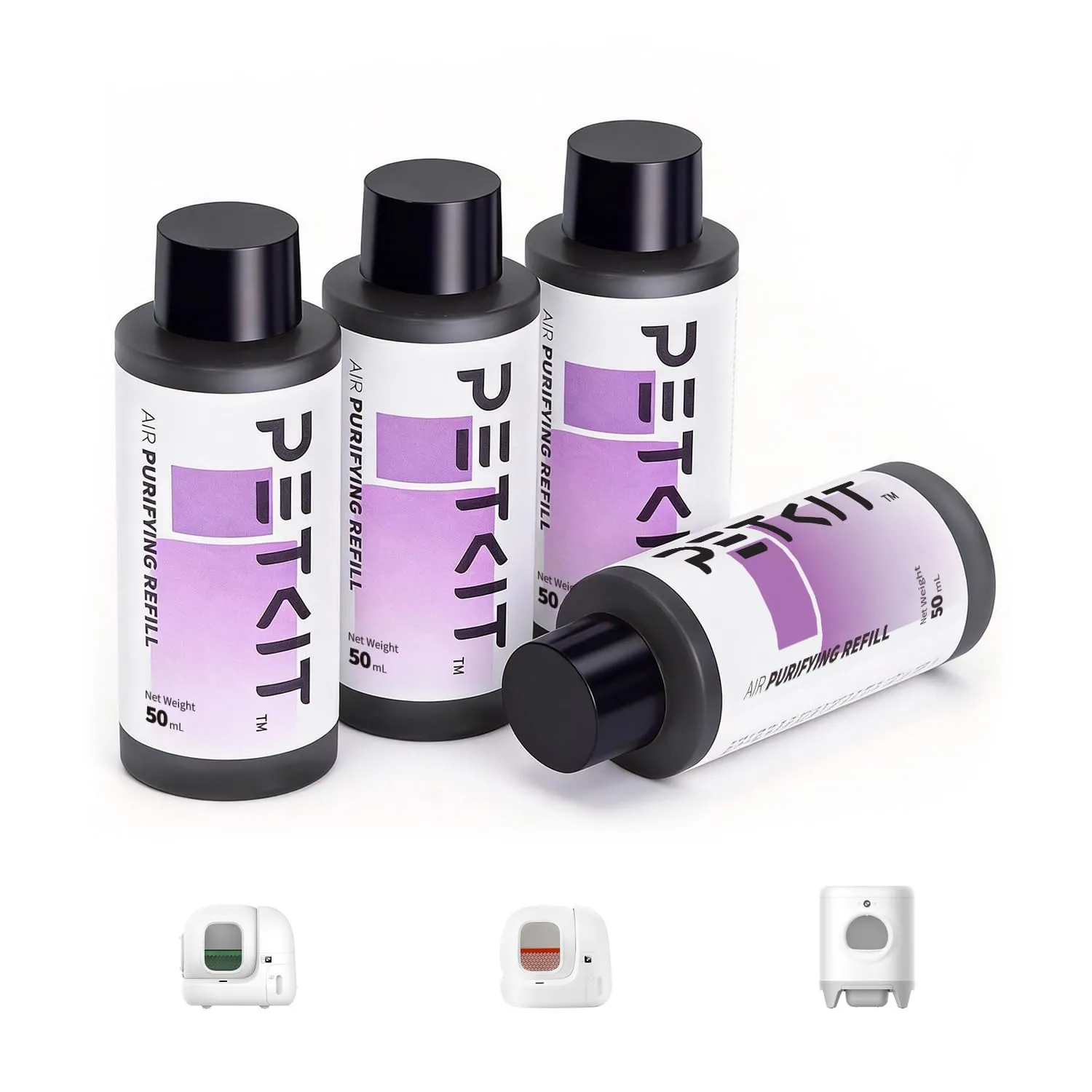PETKIT Ricariche Purificazione Aria per Lettiera Gatti Pura X e Pura Max 2, 4 Flaconi da 50 ml - immagine 1