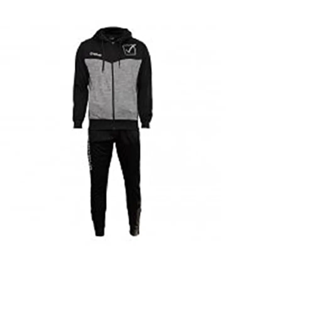 Givova Tuta Visa Melange con Cappuccio Polarfleece Nero/Grigio Scuro Melange 4XL - immagine 1