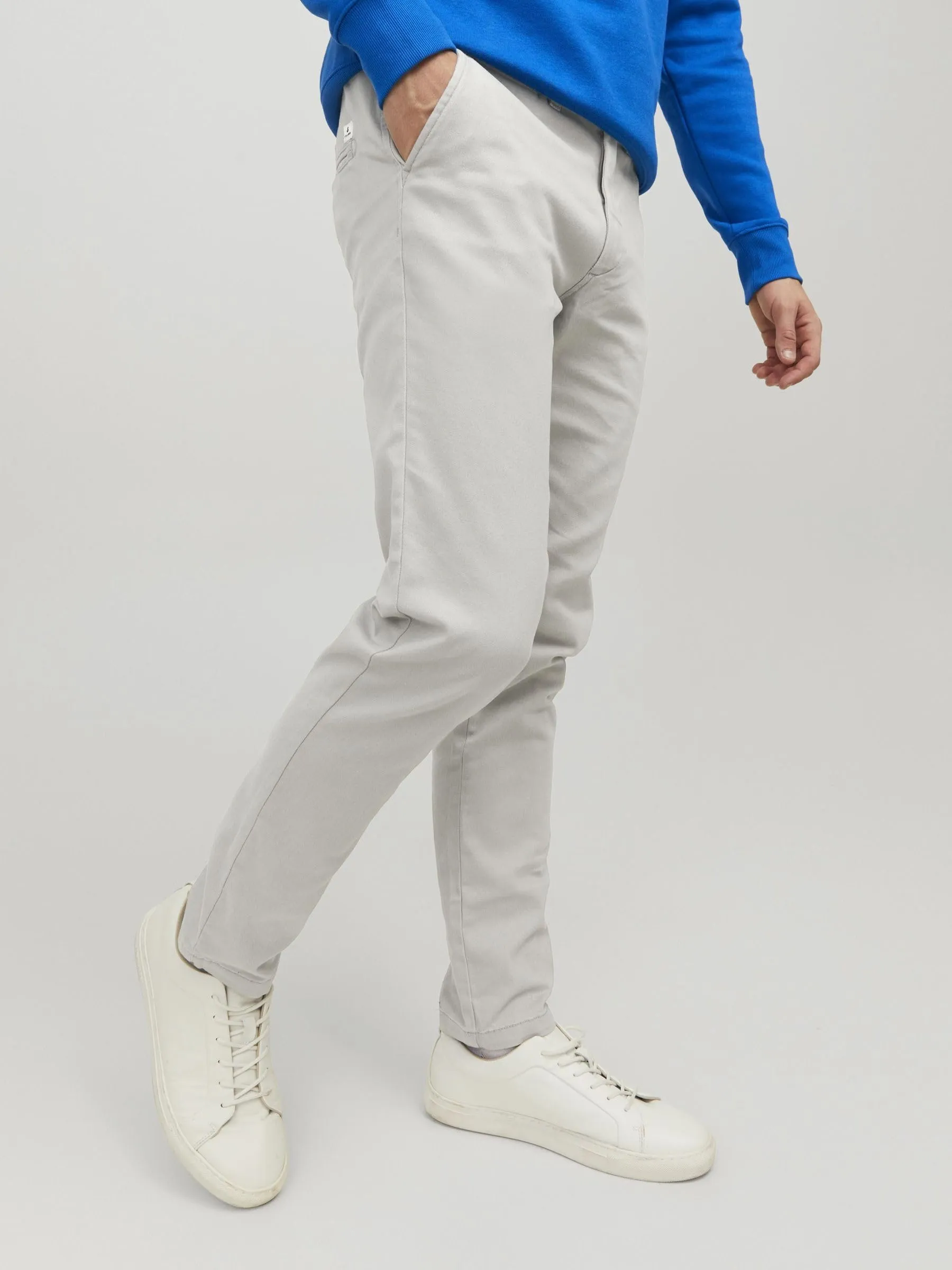 Jack & Jones Pantaloni Chino Slim Fit Grigio Ghost 29/34 - immagine 2
